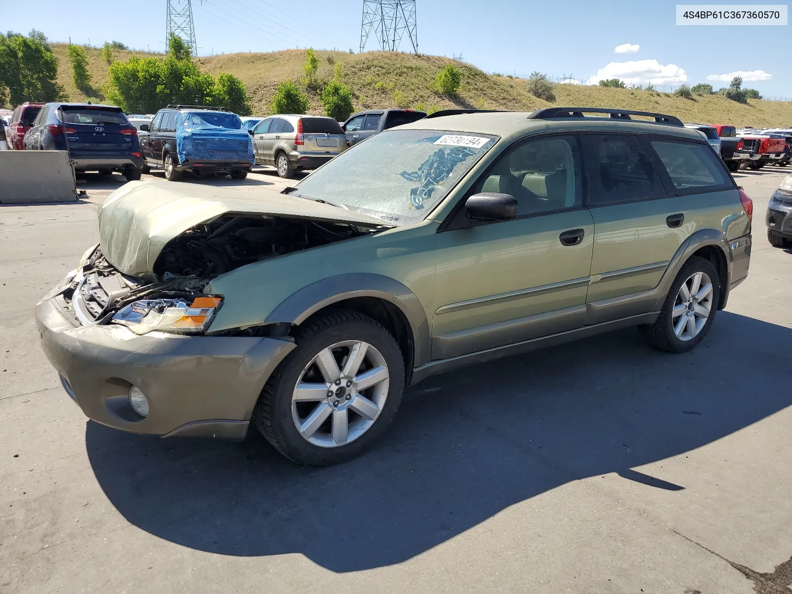 2006 Subaru Legacy Outback 2.5I VIN: 4S4BP61C367360570 Lot: 62730194