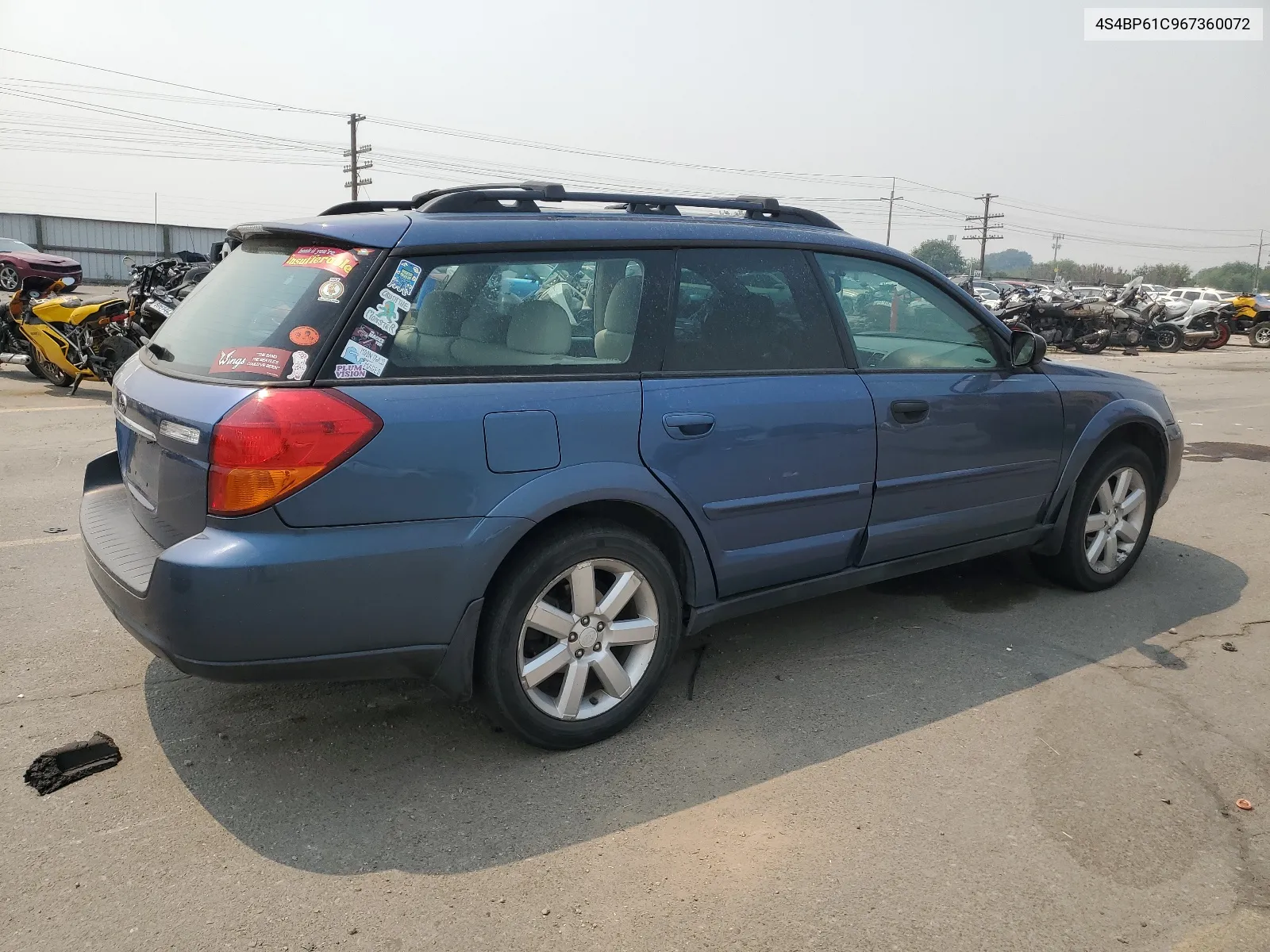 2006 Subaru Legacy Outback 2.5I VIN: 4S4BP61C967360072 Lot: 66813674