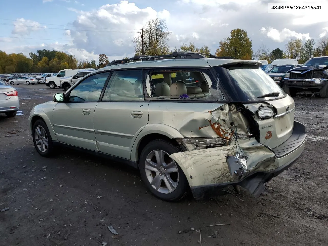 2006 Subaru Legacy Outback 3.0R Ll Bean VIN: 4S4BP86CX64316541 Lot: 75205273