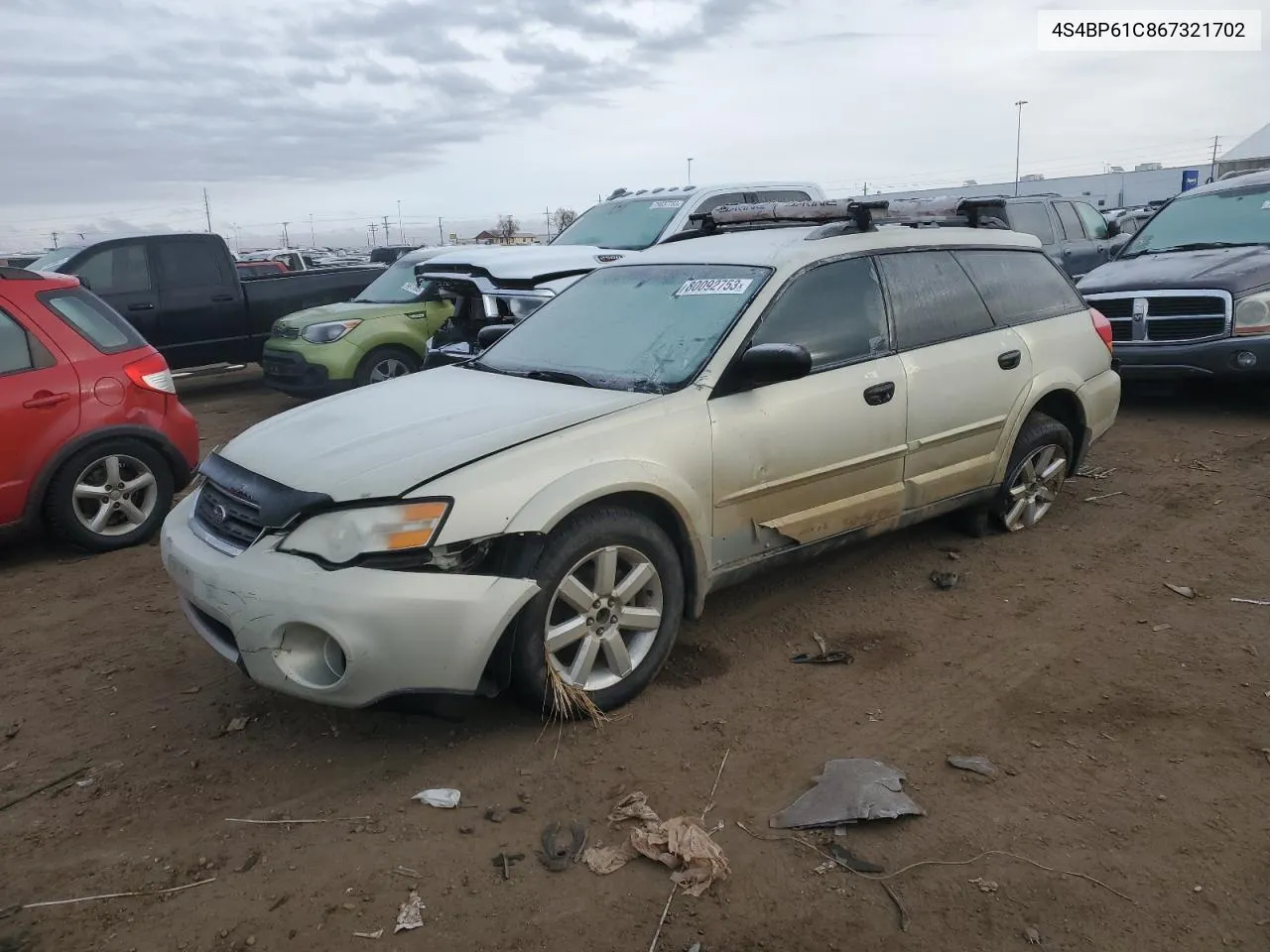 2006 Subaru Legacy Outback 2.5I VIN: 4S4BP61C867321702 Lot: 80092753