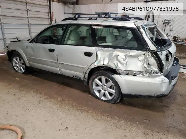 2007 Subaru Outback Outback 2.5I VIN: 4S4BP61C977331978 Lot: 43068424