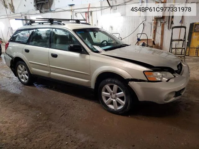 2007 Subaru Outback Outback 2.5I VIN: 4S4BP61C977331978 Lot: 43068424