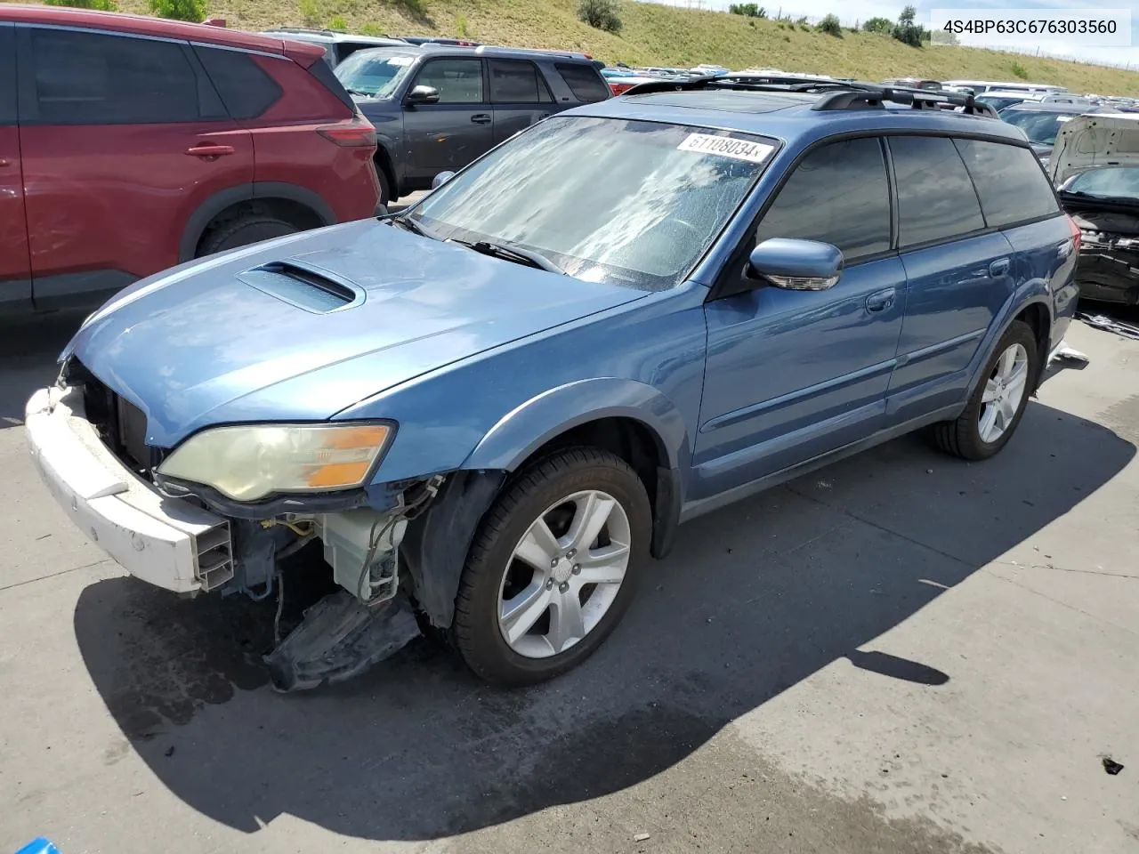 2007 Subaru Legacy Outback VIN: 4S4BP63C676303560 Lot: 61108034