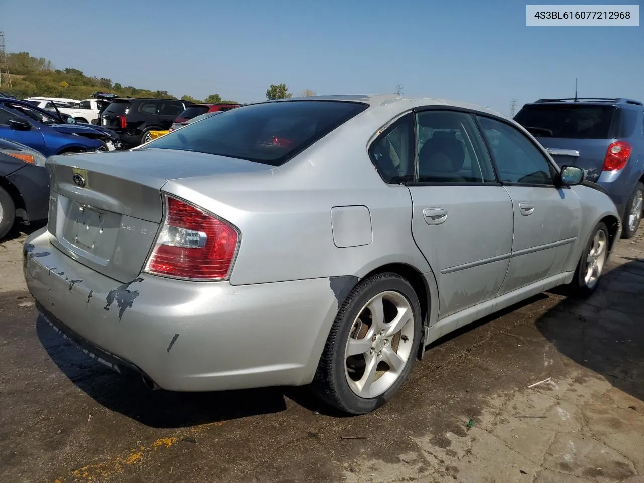 2007 Subaru Legacy 2.5I VIN: 4S3BL616077212968 Lot: 72157014