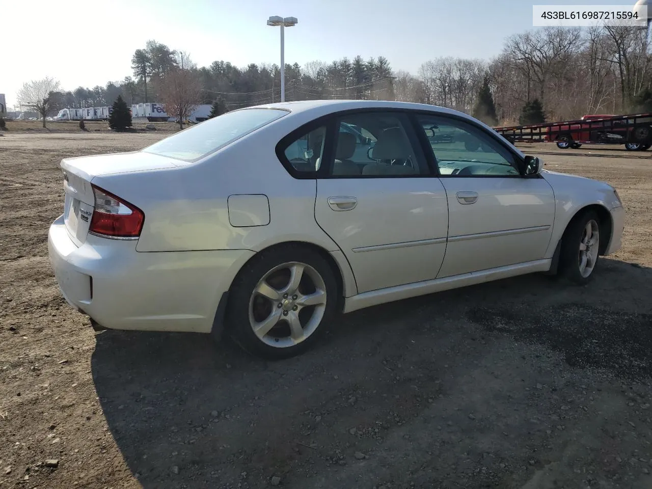 2008 Subaru Legacy 2.5I VIN: 4S3BL616987215594 Lot: 47406564