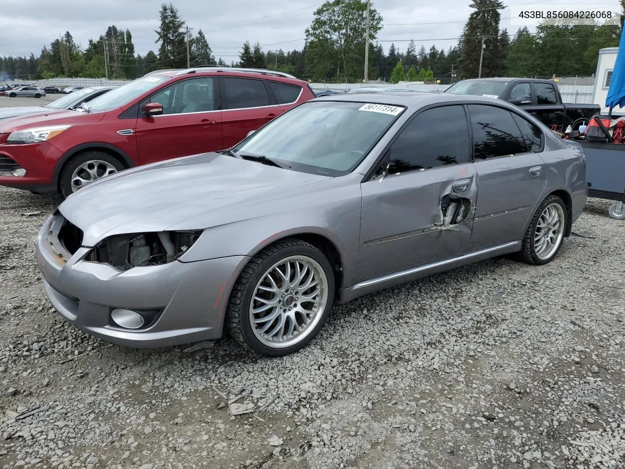 2008 Subaru Legacy 3.0R Limited VIN: 4S3BL856084226068 Lot: 56117314