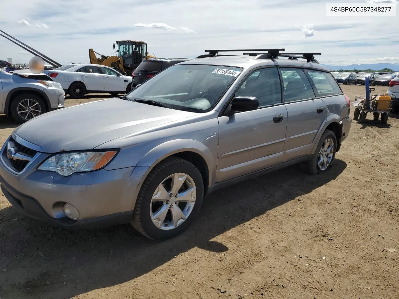 2008 Subaru Outback VIN: 4S4BP60C587348277 Lot: 57130444