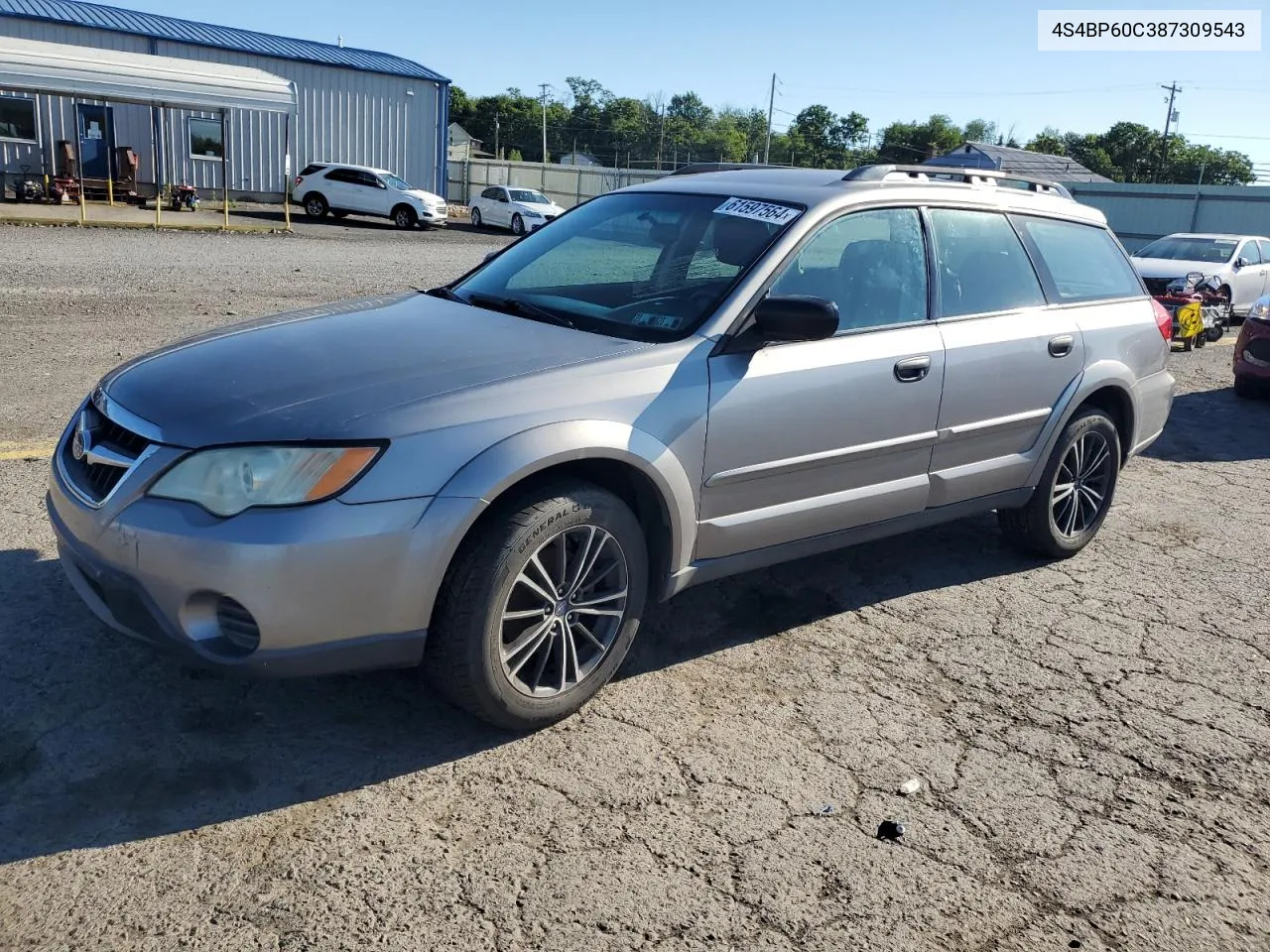 2008 Subaru Outback VIN: 4S4BP60C387309543 Lot: 61597564