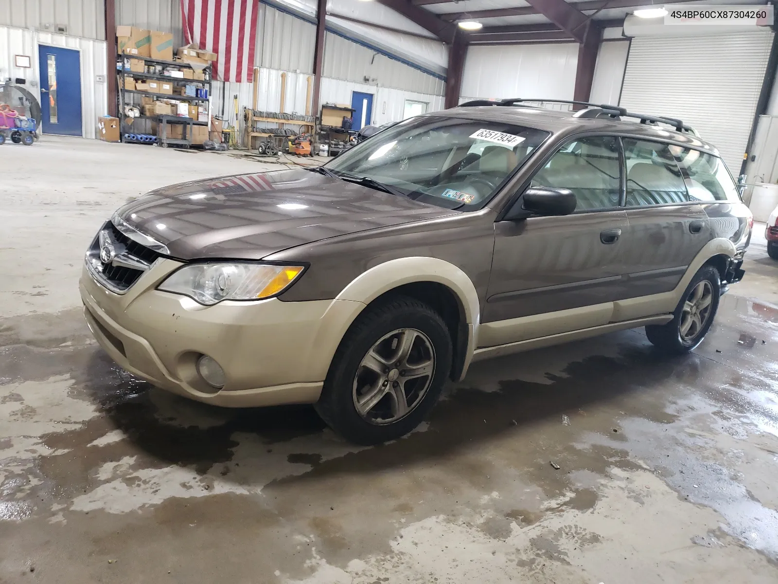 2008 Subaru Outback VIN: 4S4BP60CX87304260 Lot: 63517934