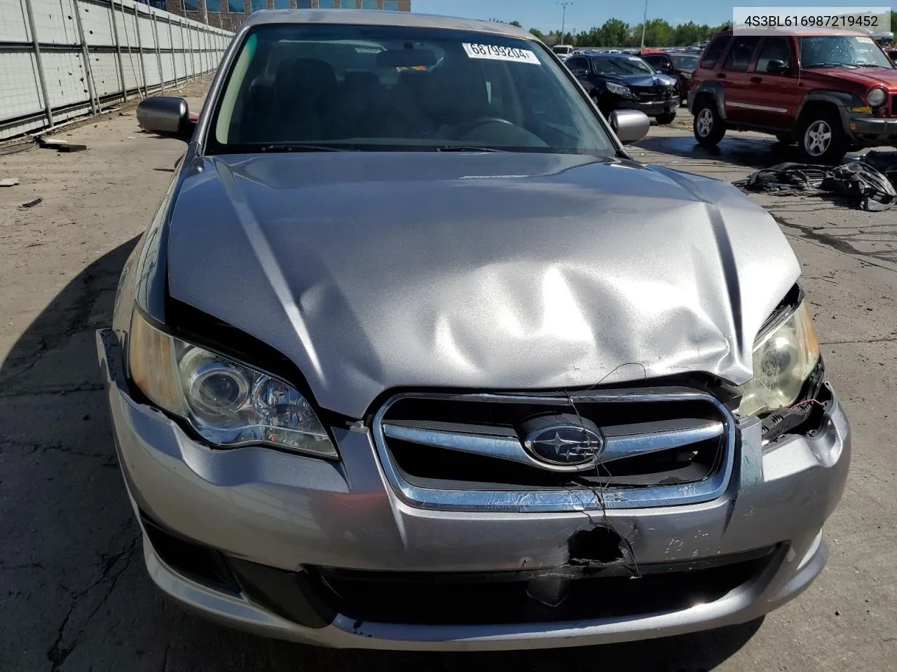 2008 Subaru Legacy 2.5I VIN: 4S3BL616987219452 Lot: 68799204