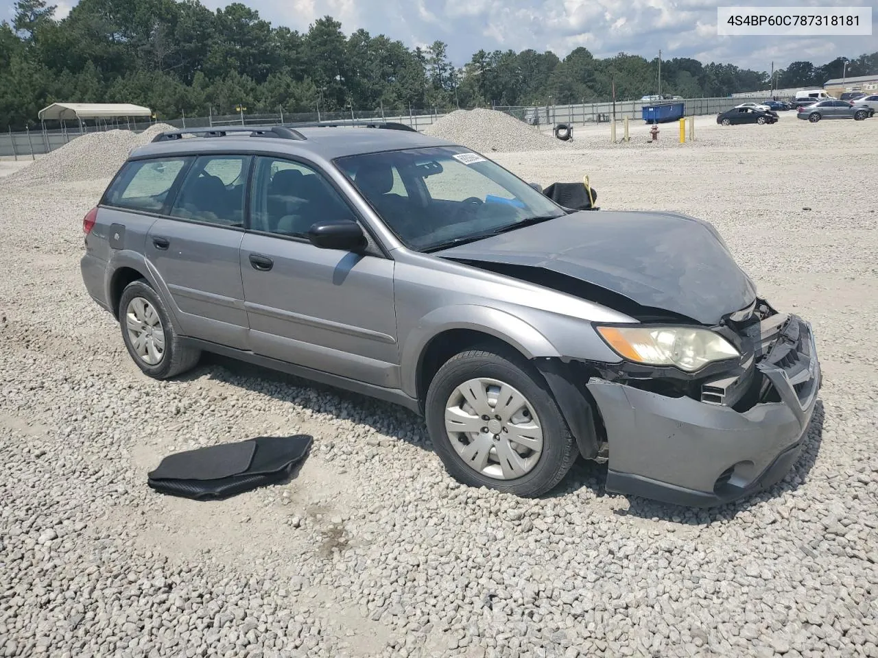 2008 Subaru Outback VIN: 4S4BP60C787318181 Lot: 69206944