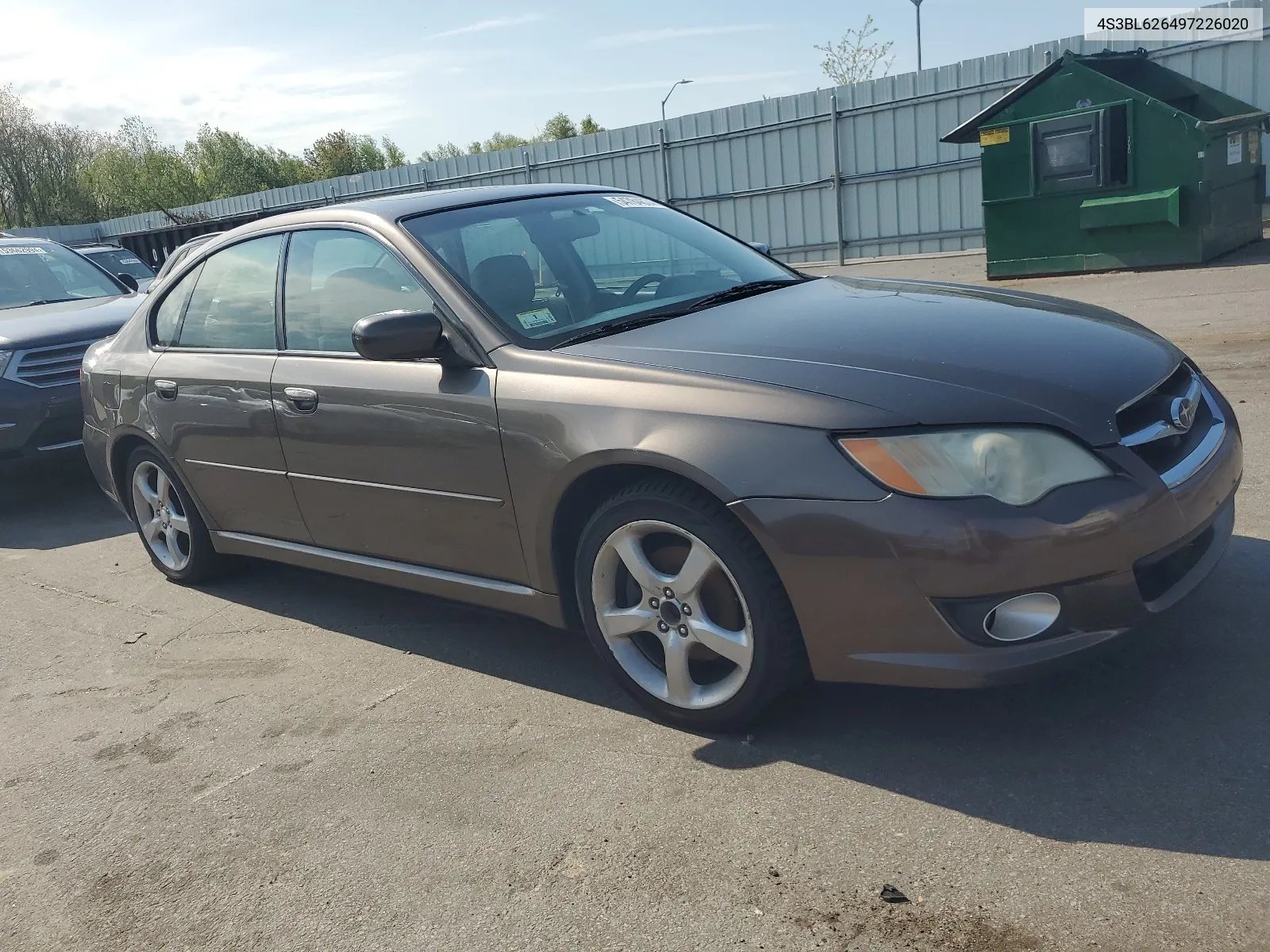 2009 Subaru Legacy 2.5I Limited VIN: 4S3BL626497226020 Lot: 54784674