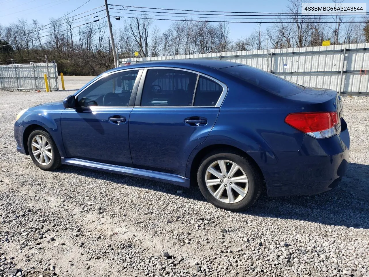 2010 Subaru Legacy 2.5I Premium VIN: 4S3BMBC66A3243644 Lot: 46104224