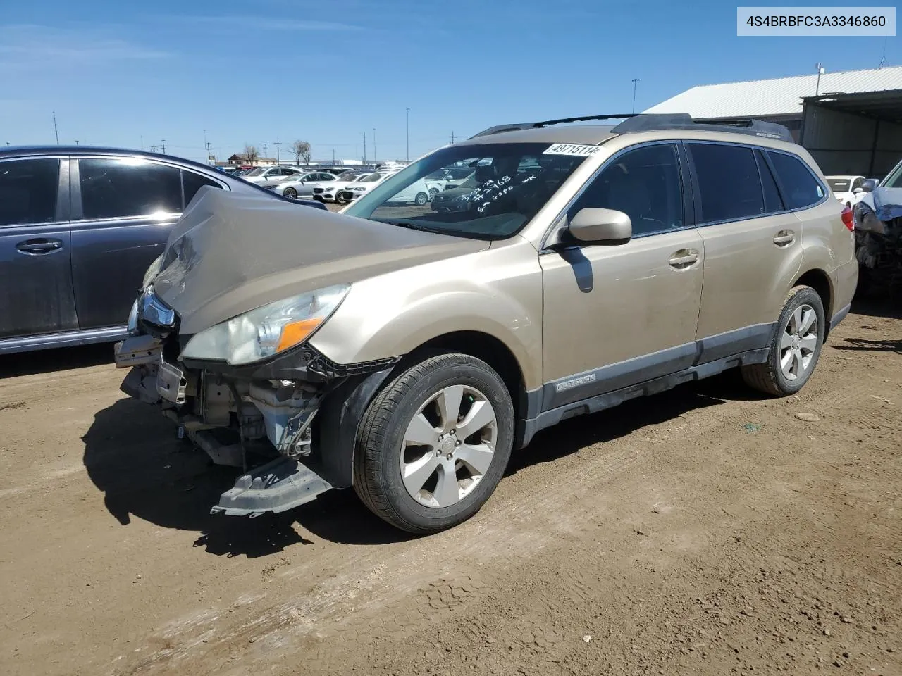 2010 Subaru Outback 2.5I Premium VIN: 4S4BRBFC3A3346860 Lot: 49715114