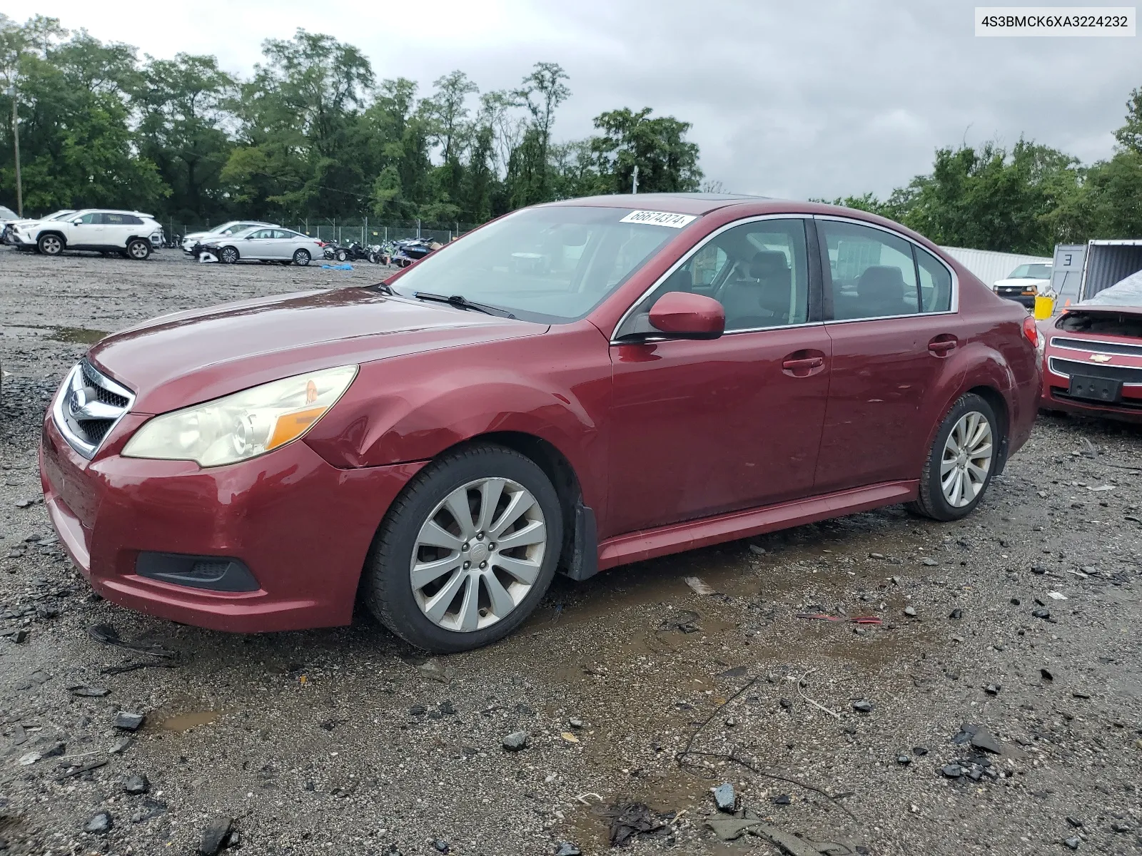 2010 Subaru Legacy 2.5I Limited VIN: 4S3BMCK6XA3224232 Lot: 66674374