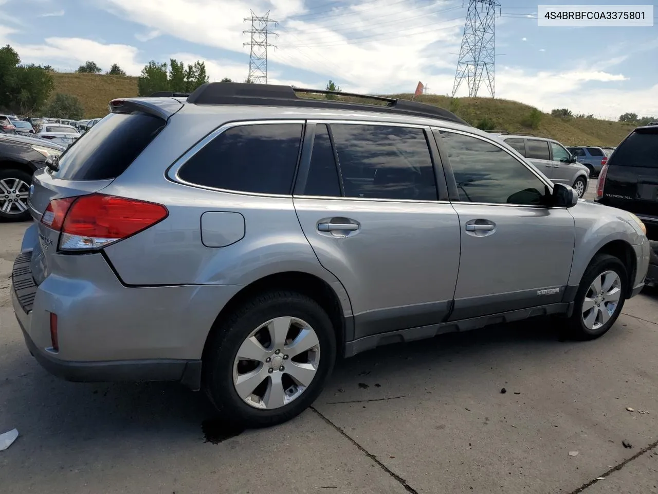 4S4BRBFC0A3375801 2010 Subaru Outback 2.5I Premium