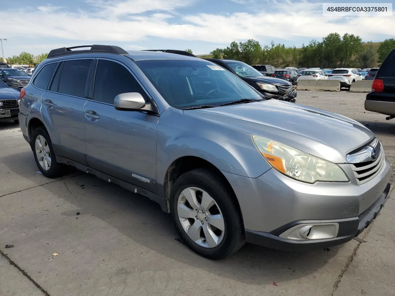 2010 Subaru Outback 2.5I Premium VIN: 4S4BRBFC0A3375801 Lot: 69671764