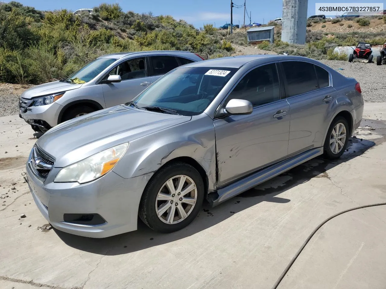 2011 Subaru Legacy 2.5I Premium VIN: 4S3BMBC67B3227857 Lot: 52771324