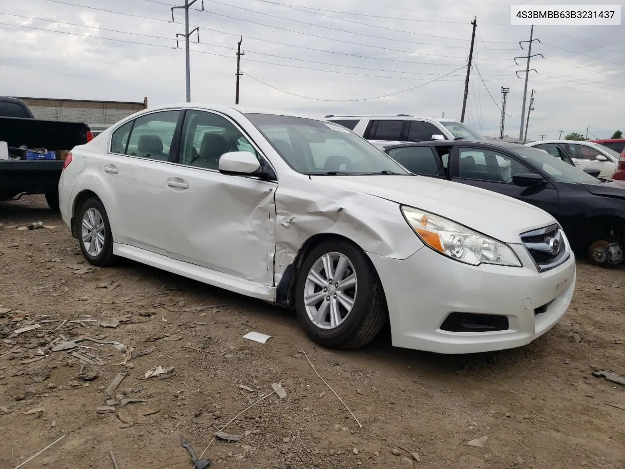 2011 Subaru Legacy 2.5I Premium VIN: 4S3BMBB63B3231437 Lot: 53452954