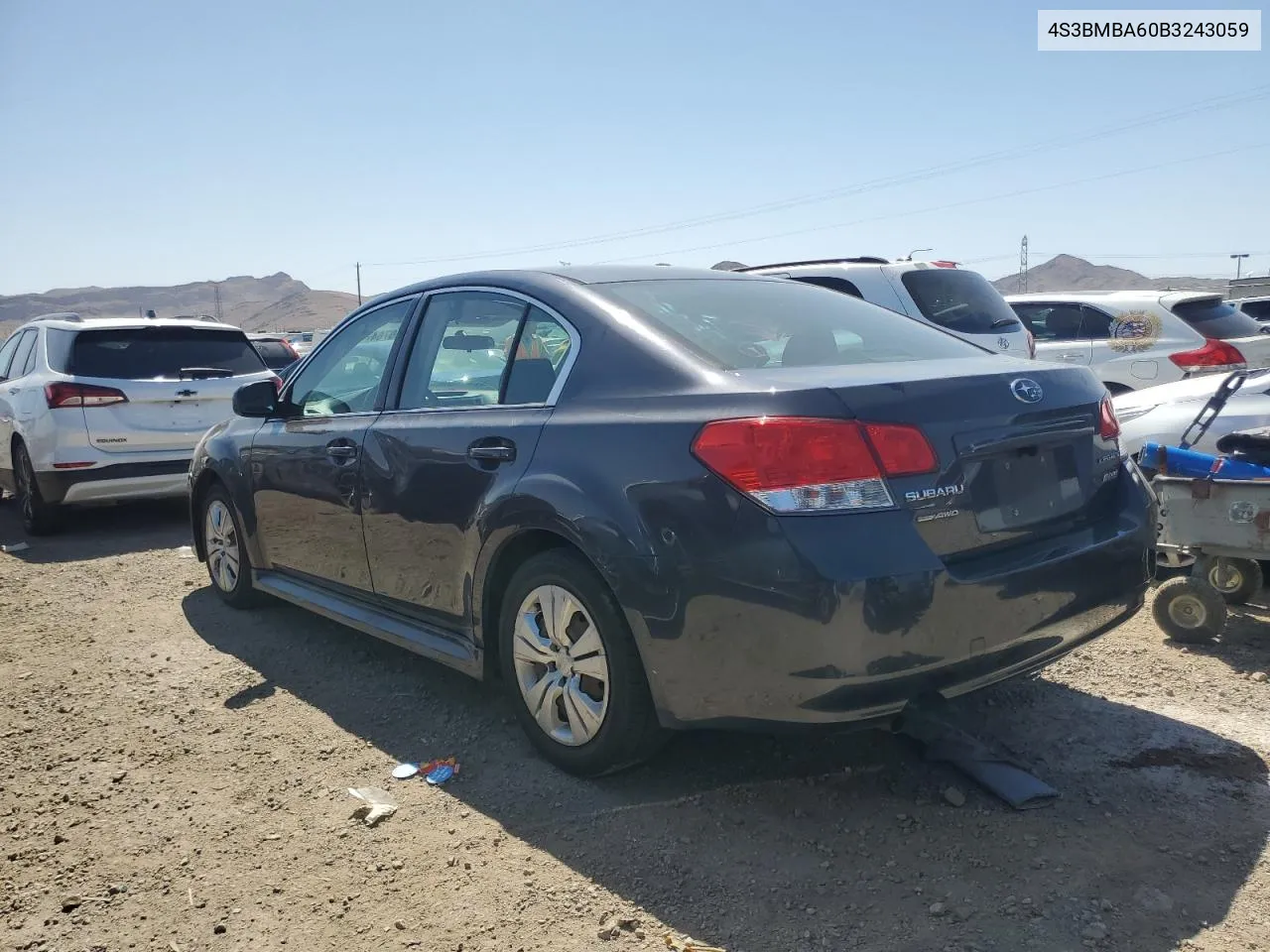 2011 Subaru Legacy 2.5I VIN: 4S3BMBA60B3243059 Lot: 53460764