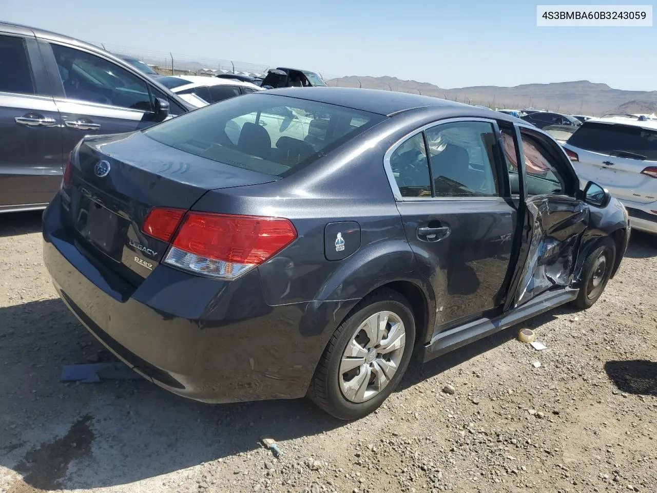 2011 Subaru Legacy 2.5I VIN: 4S3BMBA60B3243059 Lot: 53460764