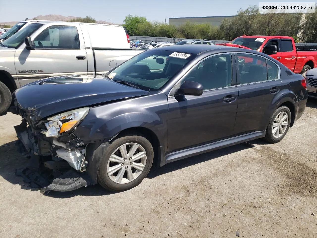 2011 Subaru Legacy 2.5I Premium VIN: 4S3BMCC66B3258216 Lot: 53519914