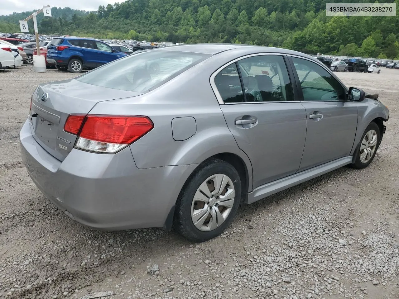 2011 Subaru Legacy 2.5I VIN: 4S3BMBA64B3238270 Lot: 54559674