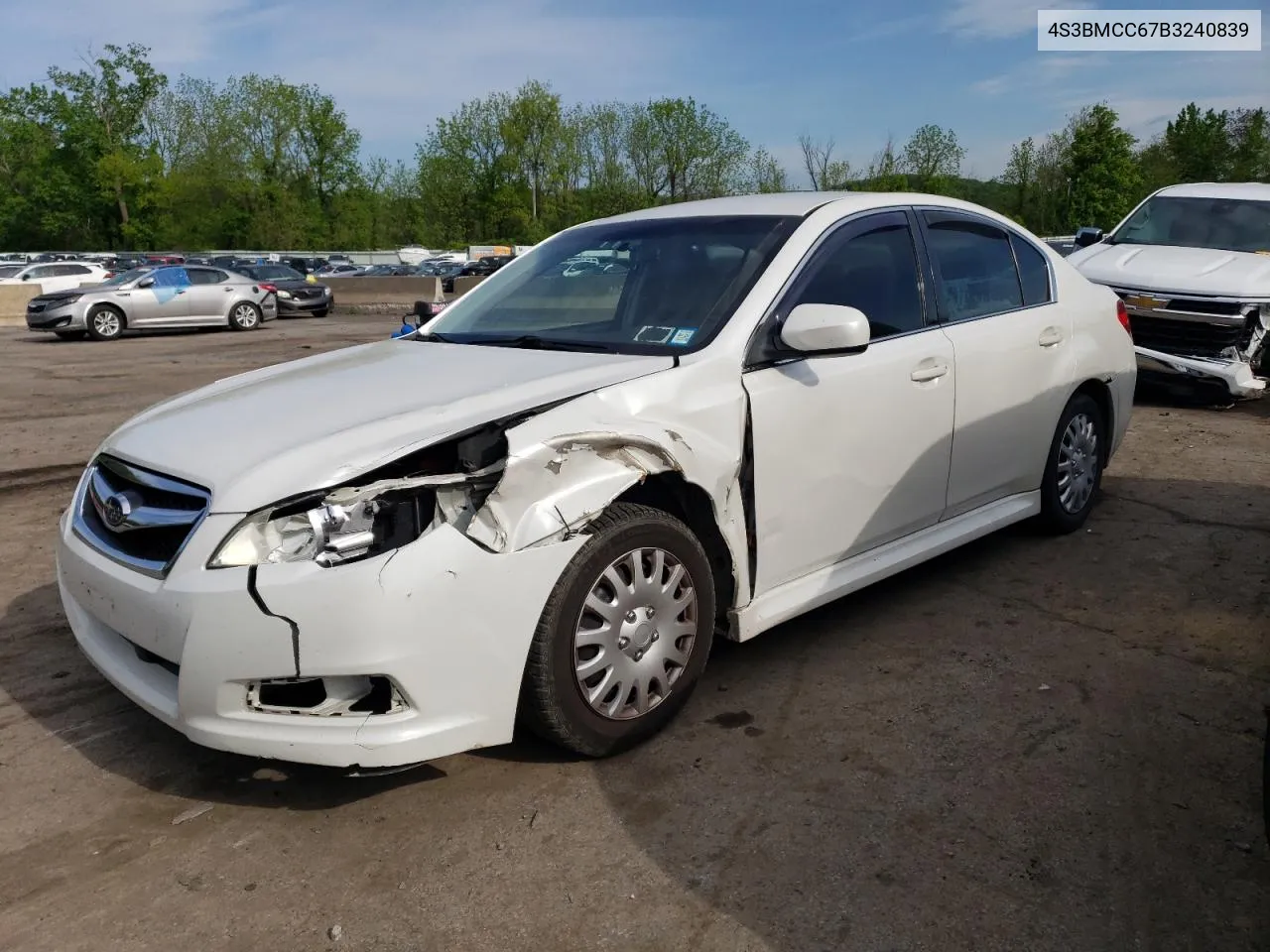 2011 Subaru Legacy 2.5I Premium VIN: 4S3BMCC67B3240839 Lot: 54615534