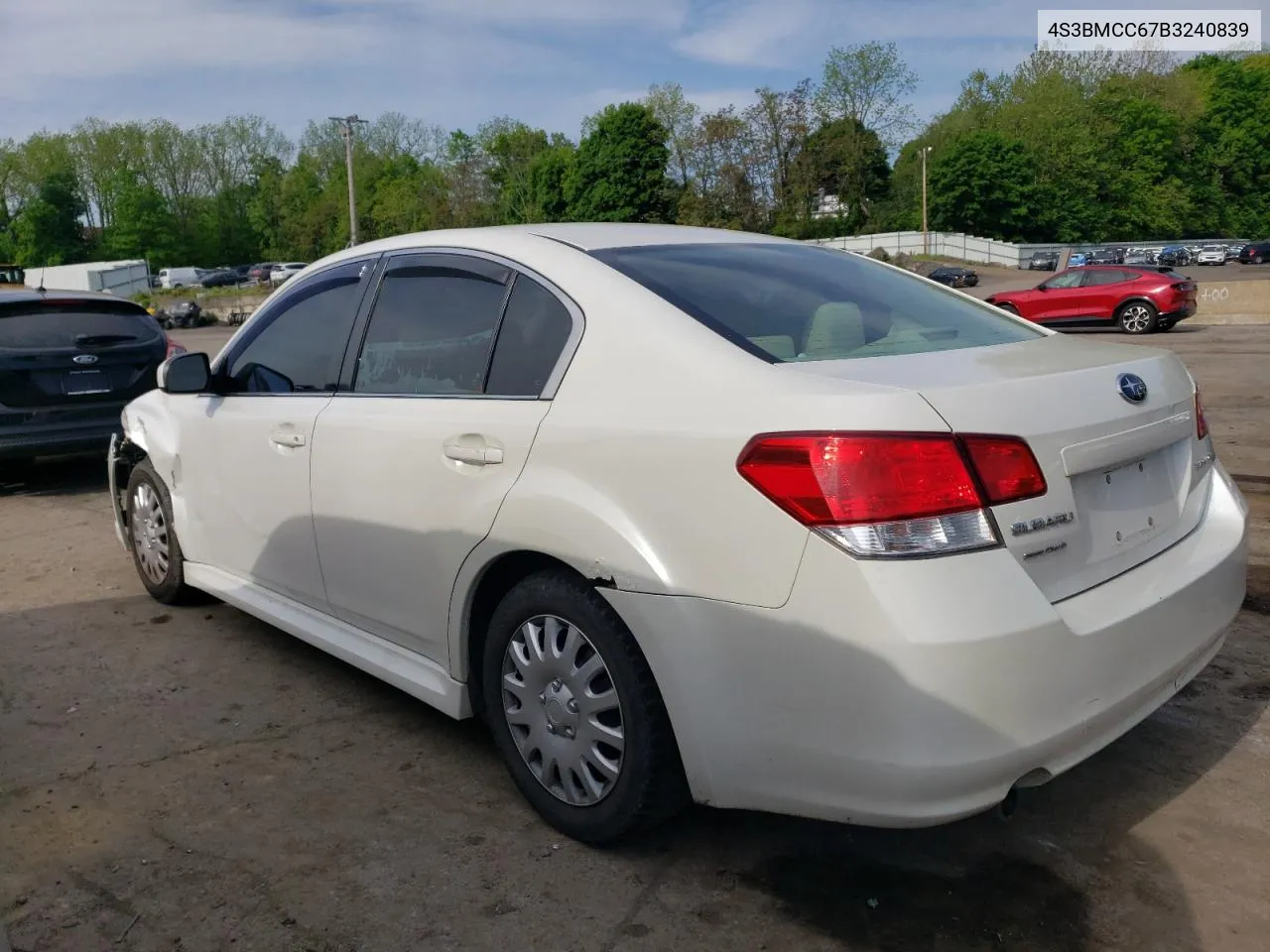 2011 Subaru Legacy 2.5I Premium VIN: 4S3BMCC67B3240839 Lot: 54615534