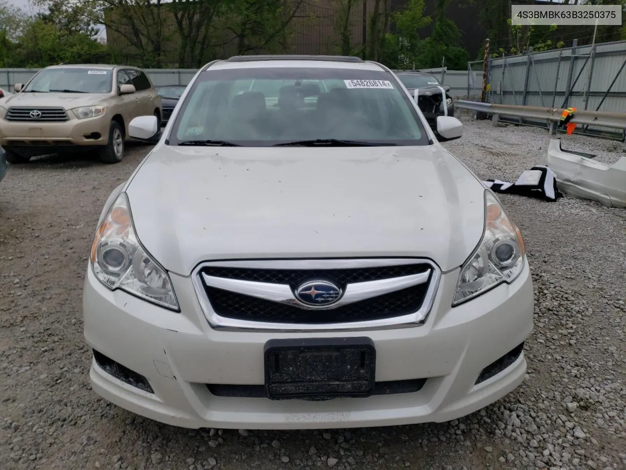 2011 Subaru Legacy 2.5I Limited VIN: 4S3BMBK63B3250375 Lot: 54826814