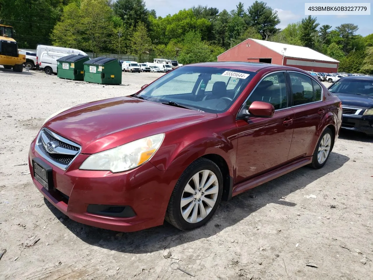 2011 Subaru Legacy 2.5I Limited VIN: 4S3BMBK60B3227779 Lot: 55505644