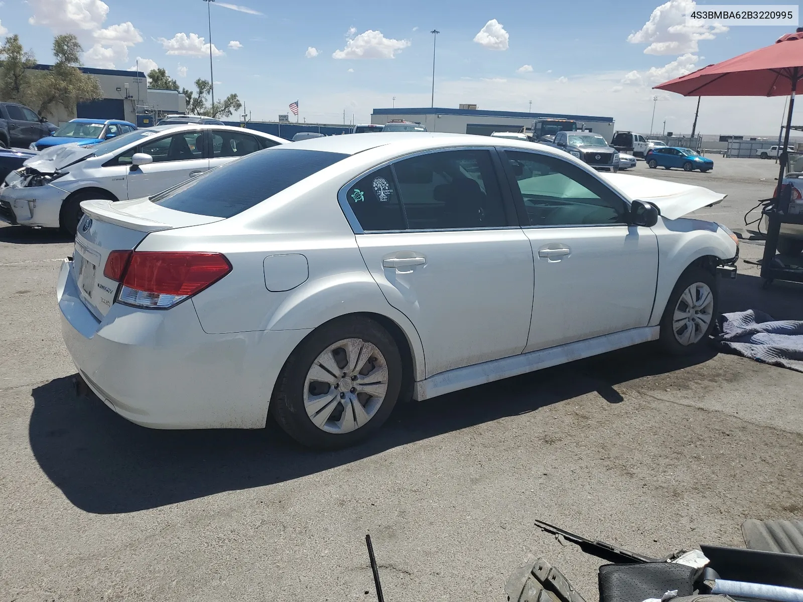 2011 Subaru Legacy 2.5I VIN: 4S3BMBA62B3220995 Lot: 61299824