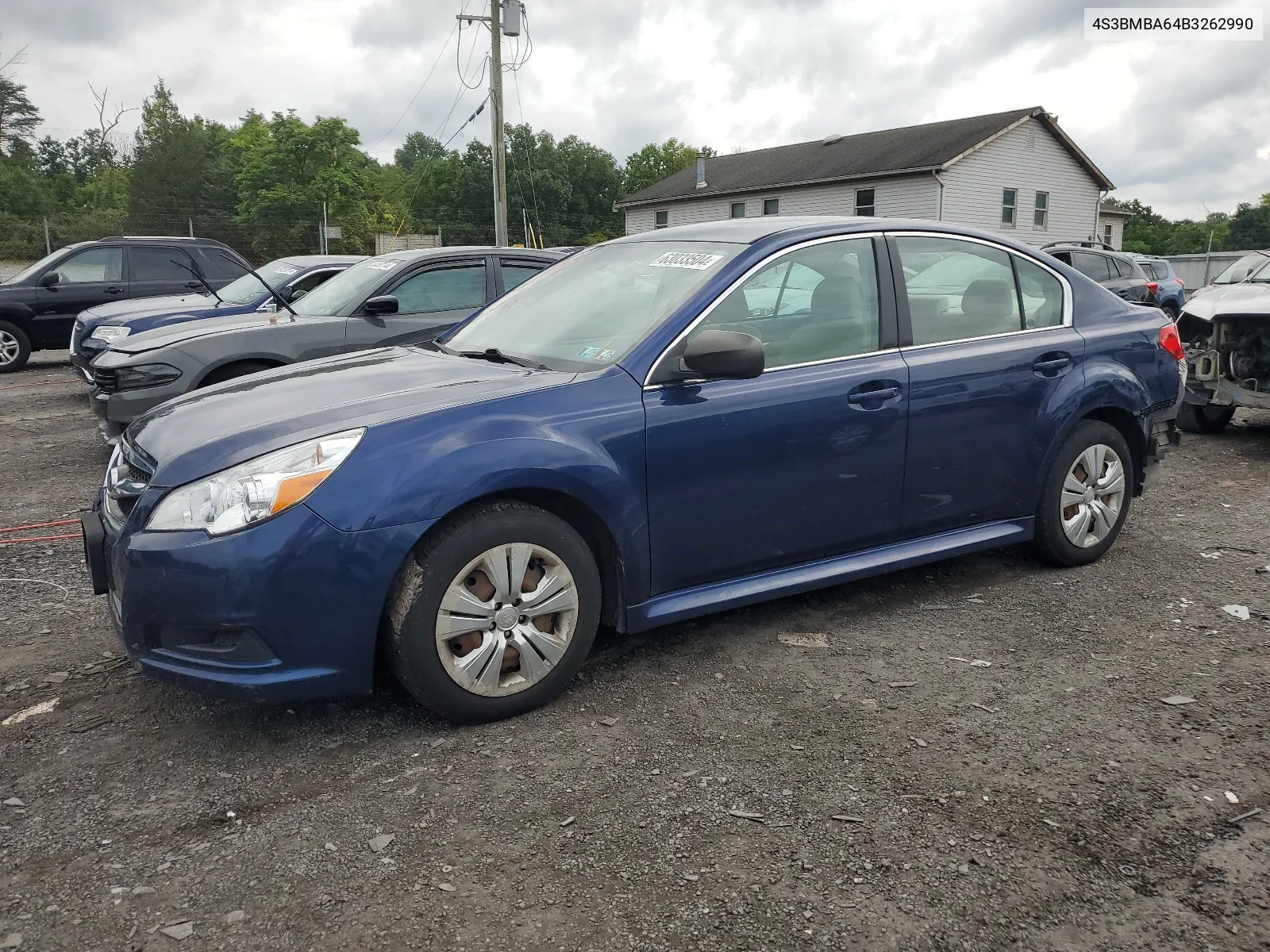 2011 Subaru Legacy 2.5I VIN: 4S3BMBA64B3262990 Lot: 63033504