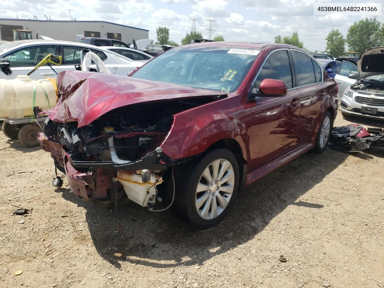 2011 Subaru Legacy 3.6R Limited VIN: 4S3BMEL64B2241366 Lot: 63040274