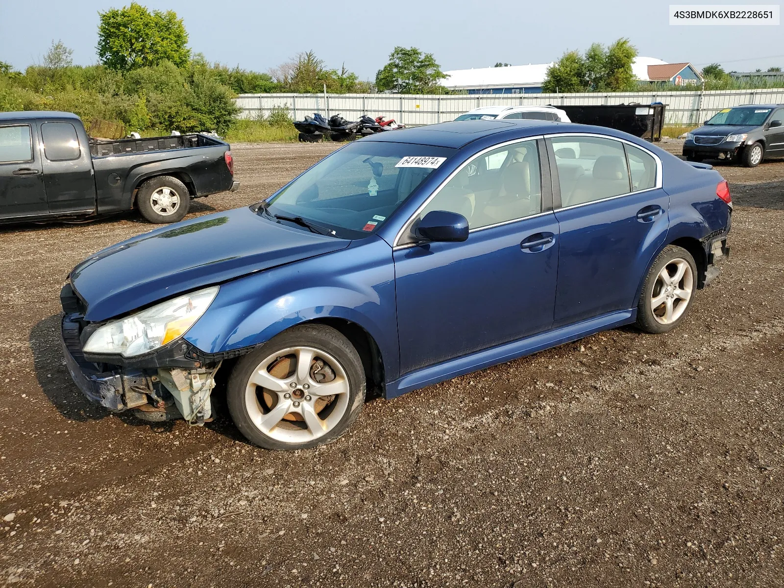 4S3BMDK6XB2228651 2011 Subaru Legacy 3.6R Limited