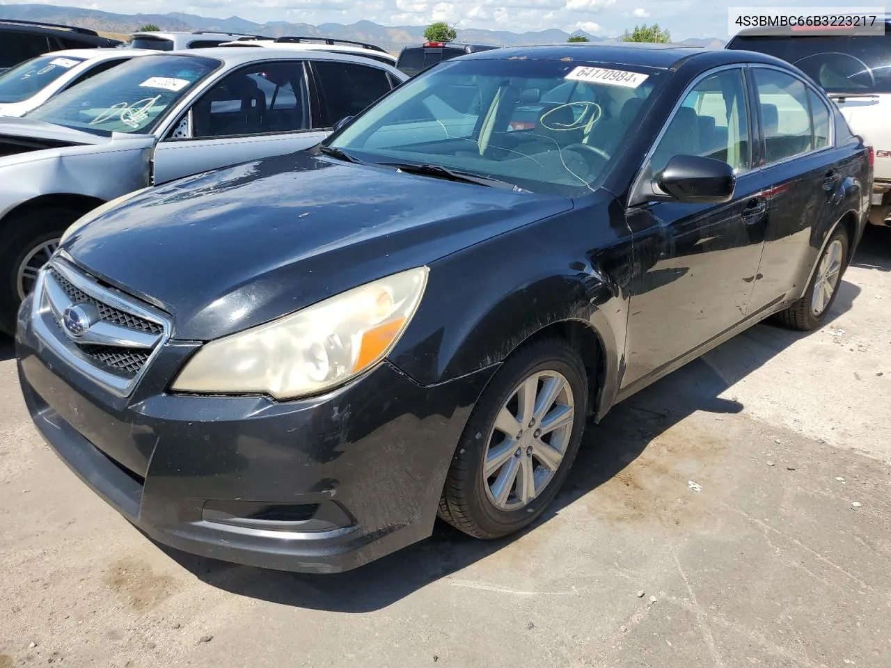 2011 Subaru Legacy 2.5I Premium VIN: 4S3BMBC66B3223217 Lot: 64170984