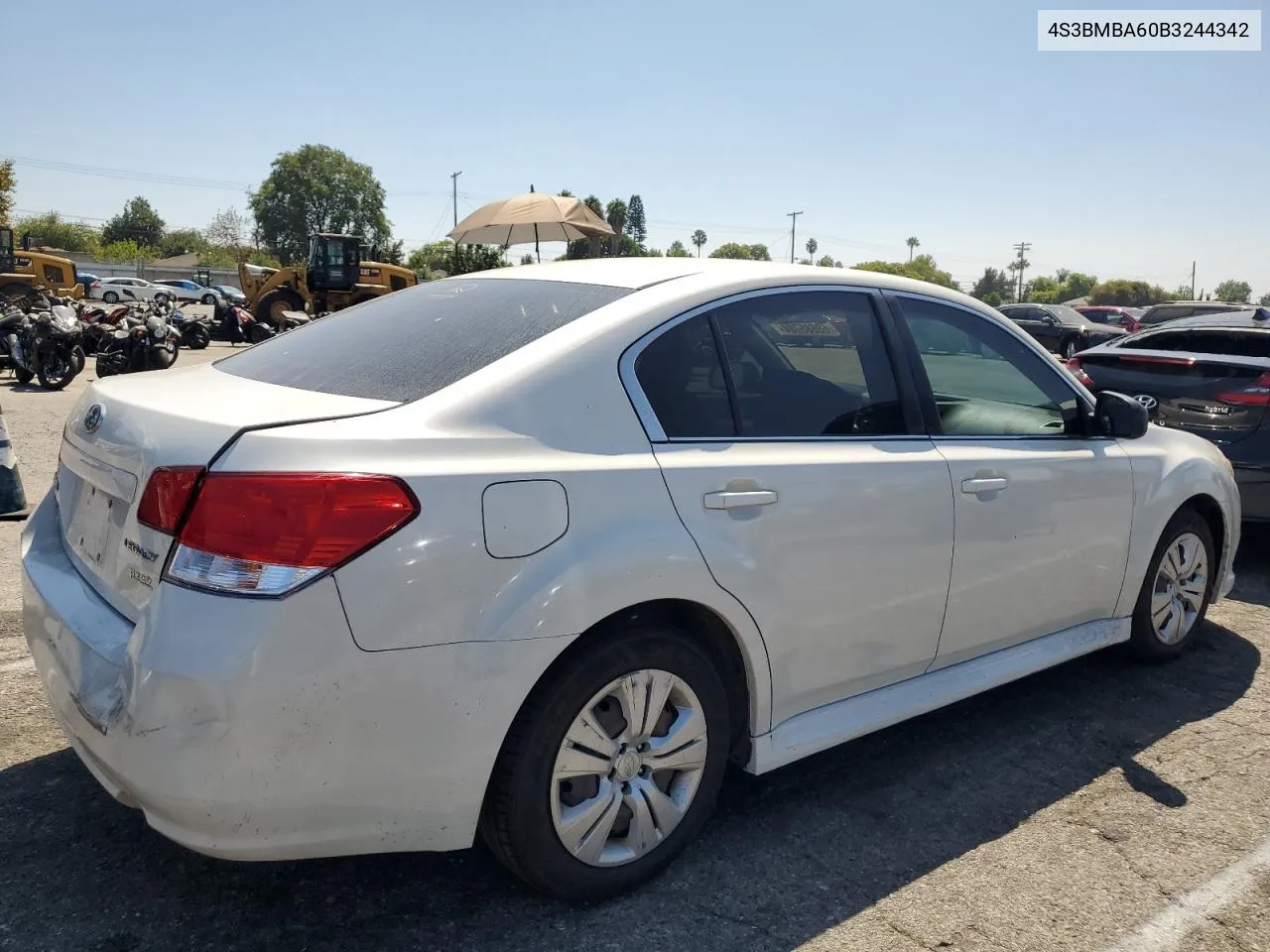 2011 Subaru Legacy 2.5I VIN: 4S3BMBA60B3244342 Lot: 68685784