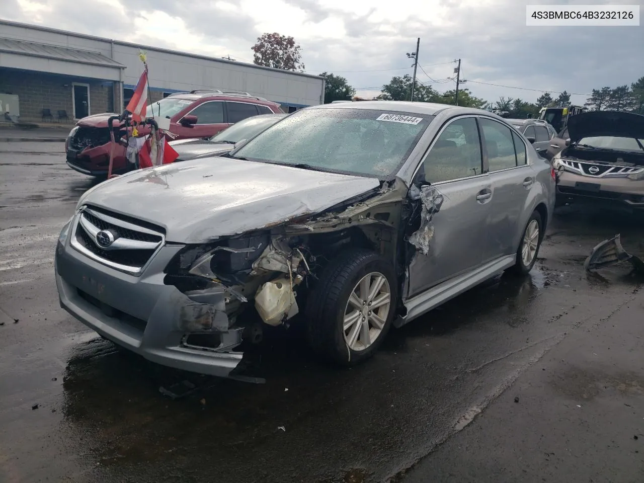 2011 Subaru Legacy 2.5I Premium VIN: 4S3BMBC64B3232126 Lot: 68736444