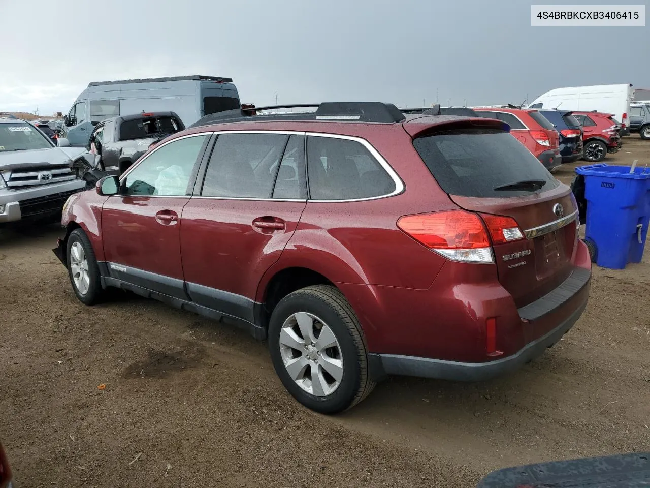 2011 Subaru Outback 2.5I Limited VIN: 4S4BRBKCXB3406415 Lot: 68757124