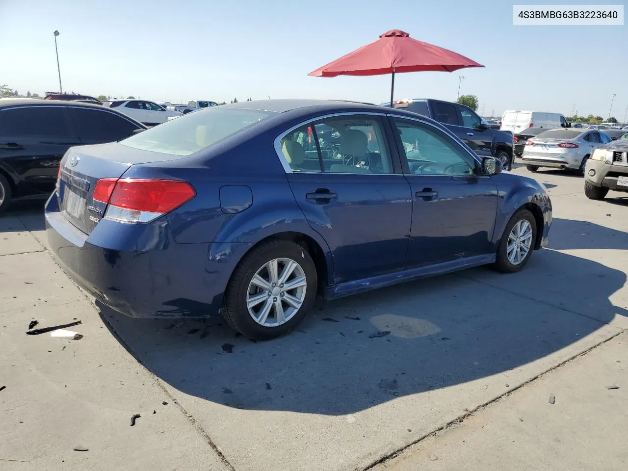 2011 Subaru Legacy 2.5I Premium VIN: 4S3BMBG63B3223640 Lot: 69712644