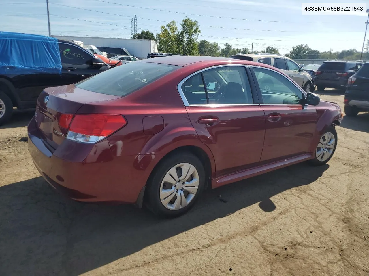 2011 Subaru Legacy 2.5I VIN: 4S3BMCA68B3221543 Lot: 70816114