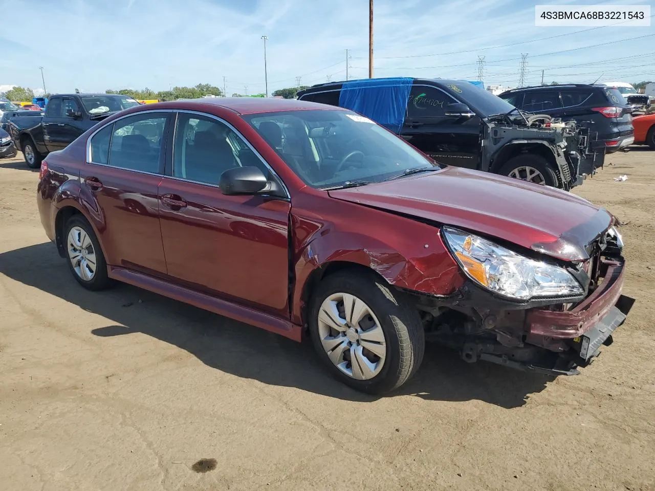 2011 Subaru Legacy 2.5I VIN: 4S3BMCA68B3221543 Lot: 70816114