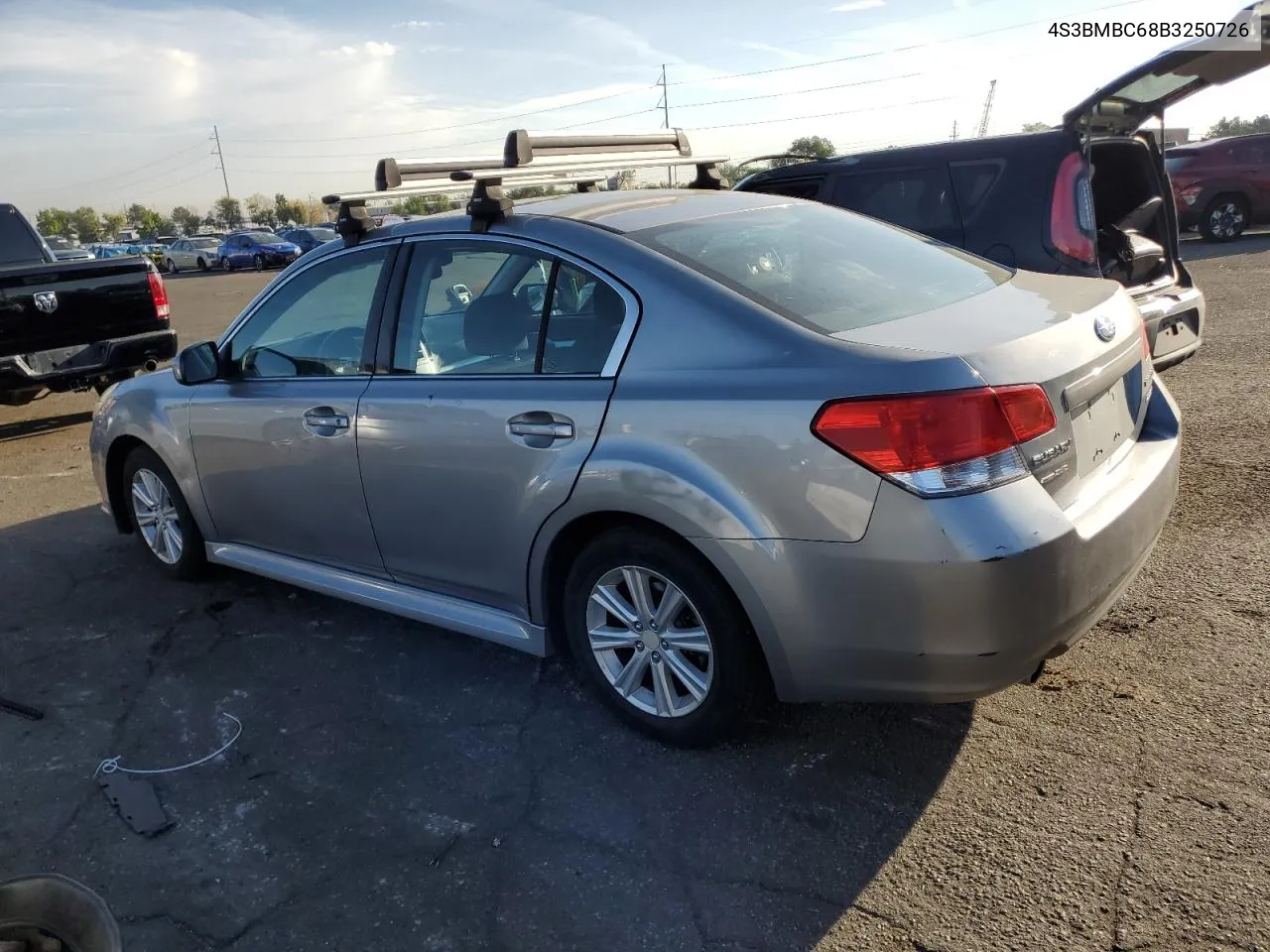 2011 Subaru Legacy 2.5I Premium VIN: 4S3BMBC68B3250726 Lot: 71260814