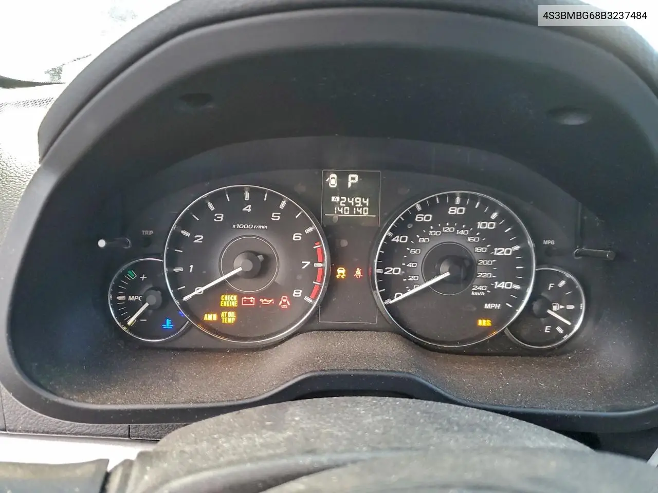 4S3BMBG68B3237484 2011 Subaru Legacy 2.5I Premium