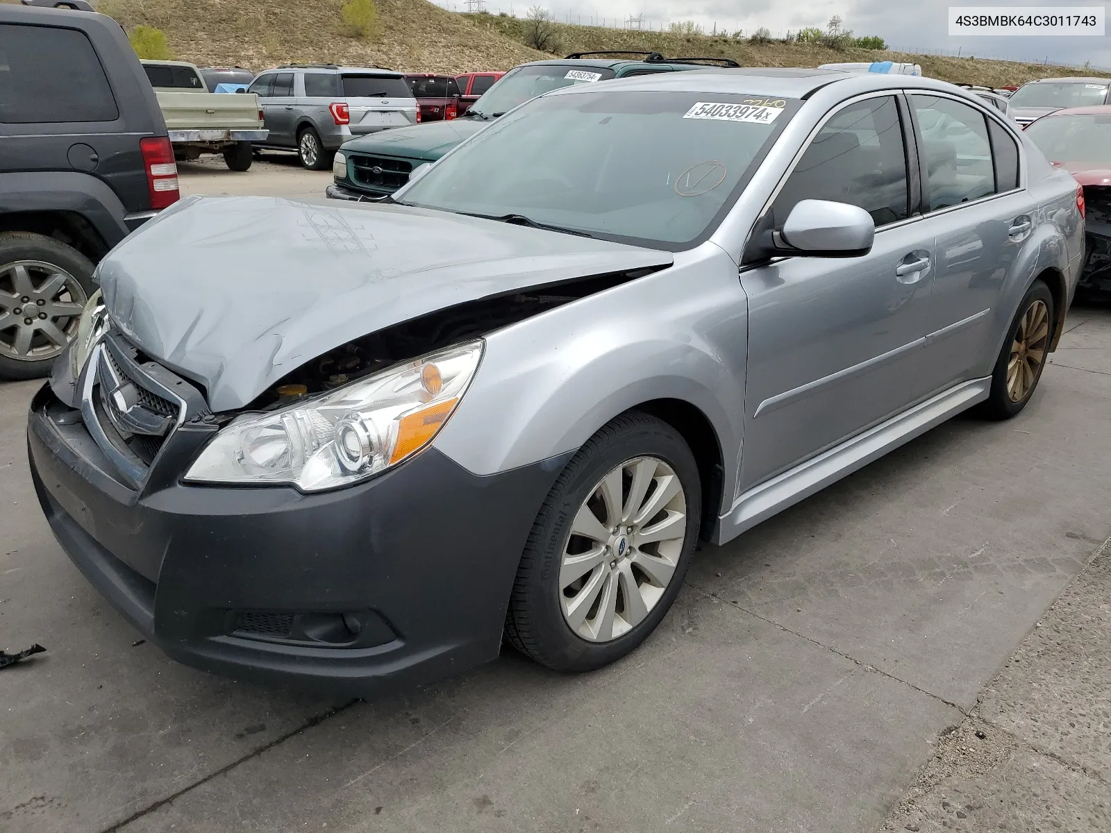 2012 Subaru Legacy 2.5I Limited VIN: 4S3BMBK64C3011743 Lot: 54033974