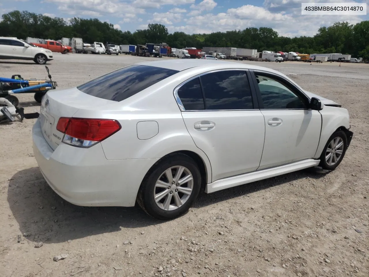 2012 Subaru Legacy 2.5I Premium VIN: 4S3BMBB64C3014870 Lot: 54410694