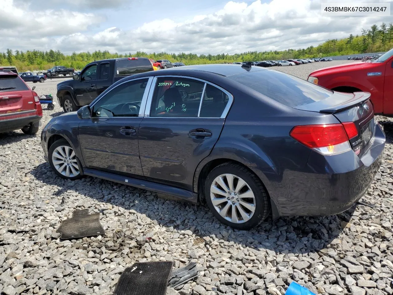 2012 Subaru Legacy 2.5I Limited VIN: 4S3BMBK67C3014247 Lot: 55084614