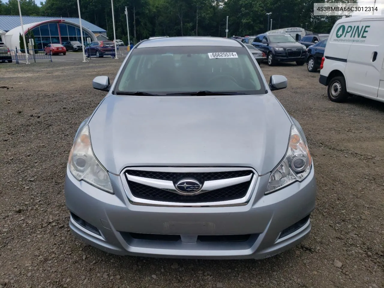 2012 Subaru Legacy 2.5I VIN: 4S3BMBA66C3012314 Lot: 66625574