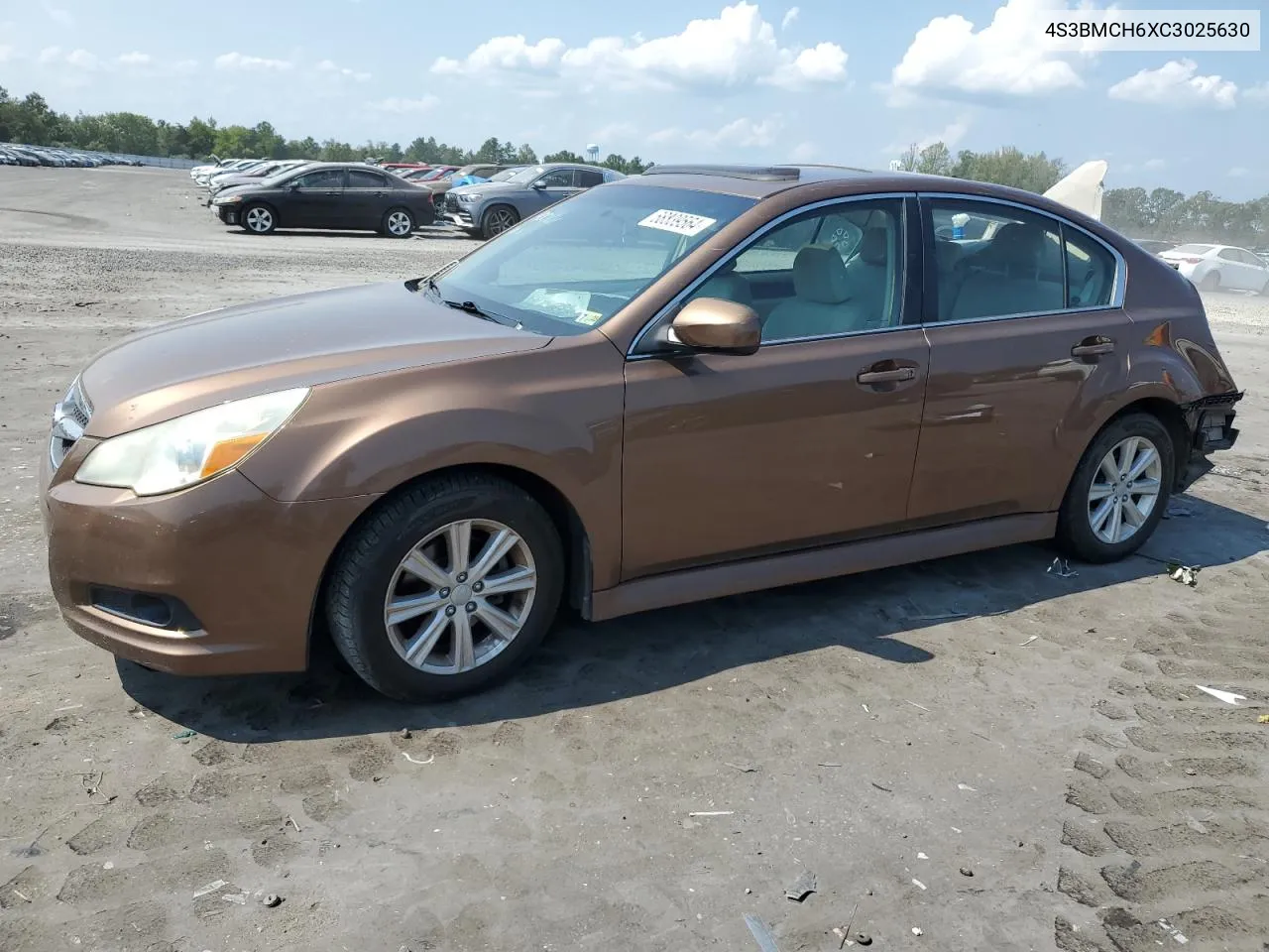 2012 Subaru Legacy 2.5I Premium VIN: 4S3BMCH6XC3025630 Lot: 68839564