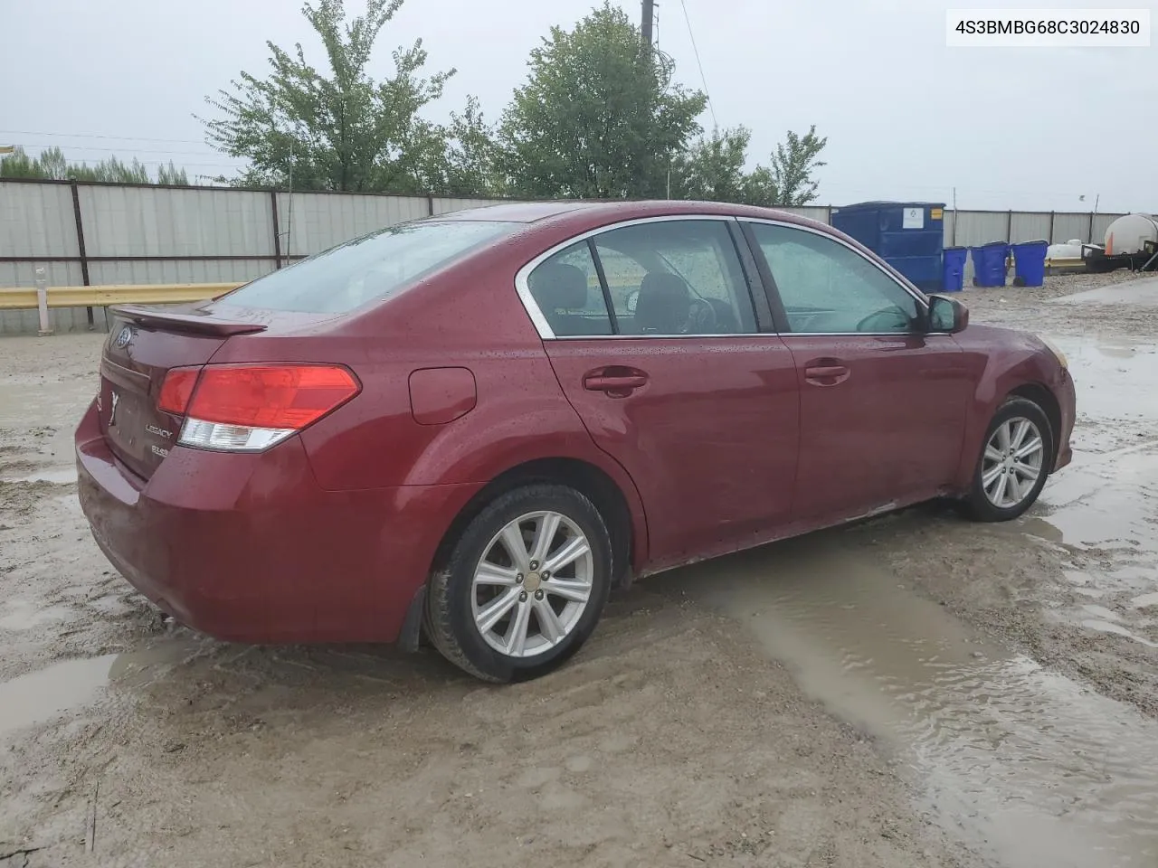 2012 Subaru Legacy 2.5I Premium VIN: 4S3BMBG68C3024830 Lot: 69687764